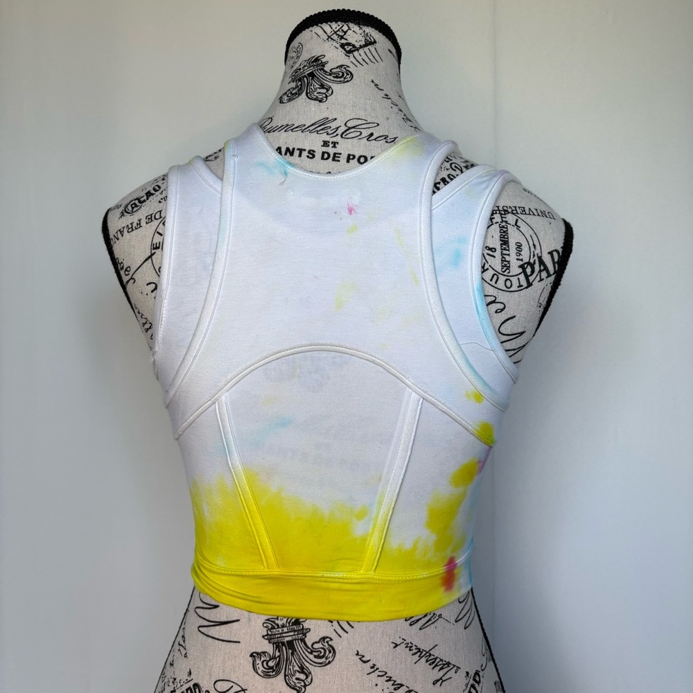 Helmut Lang cutout detail micromodal tie dye bra crop top size P XS - Picture 6 of 15